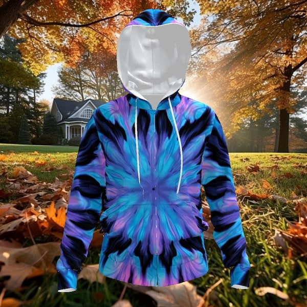 Tie Dye Style Hooded Jacket main image 1