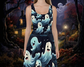 Boo-tiful Halloween Spooky Skater Dress - Perfect for Fall
