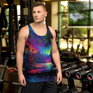 Rainbow Beach Tank Top for Men and Women, Yoga Athletic Wear