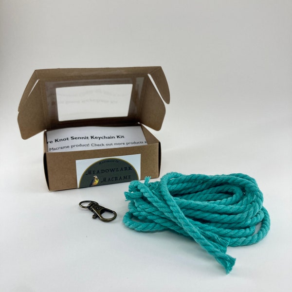 DIY Macrame Kit - Square Knot Sennit Keychain