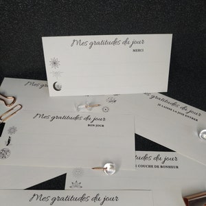 Lot de 7 stickers carnet de gratitude - sticker pour journal de gratitude/bujo/bullet journal - découvrez le pouvoir de dire merci !
