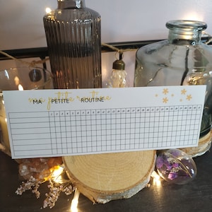 Tracker de routine mensuelle Fleurs en sticker ! Autocollant de tracker d'habitudes - routine du matin ou du soir - Morning routine