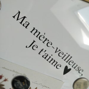 Sticker miroir "Ma mère-veilleuse, je t'aime" - offrez de l'amour à votre maman dès le matin ! cadeau original fête des mères