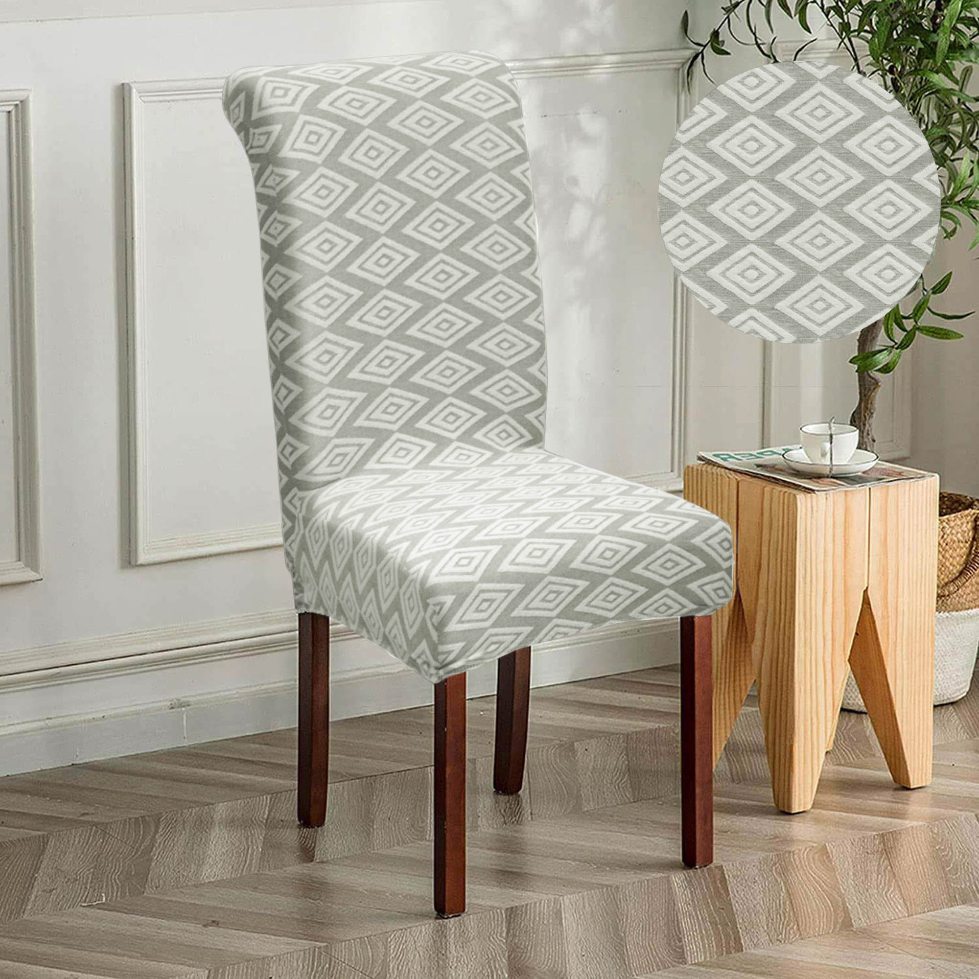Dining room chair covers round sale back
