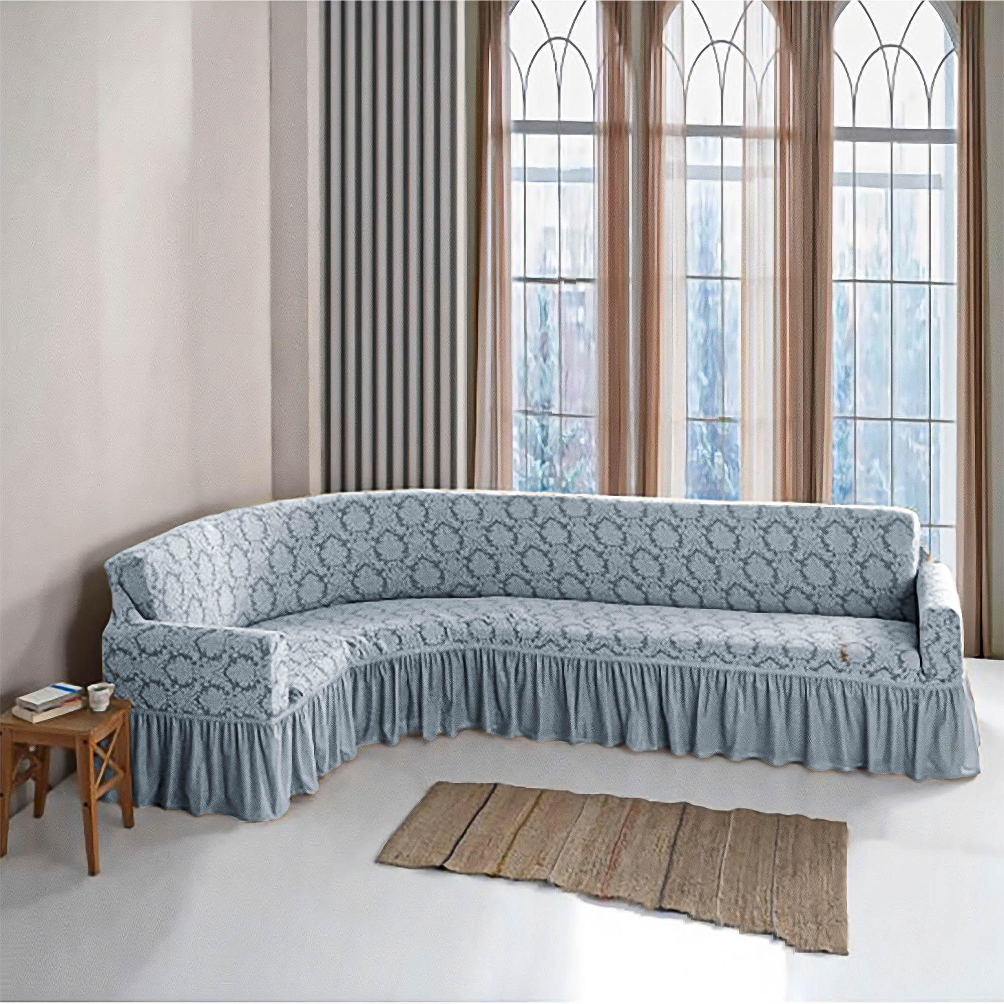 L Shape Sofa Slipover Durable Adjustable and Easy to Clean Skin