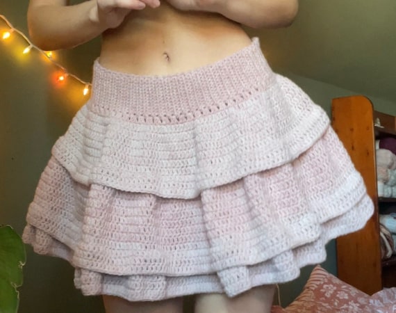 ☆送料・関税込☆SATUR★(W) Crochet Layered Skirt★ Crochet Tiered Skirt Pattern - Etsy