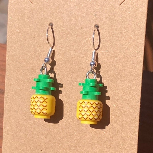 LEGO® Ohrringe, Ananas, Hawaii, handgefertigt mit LEGO®