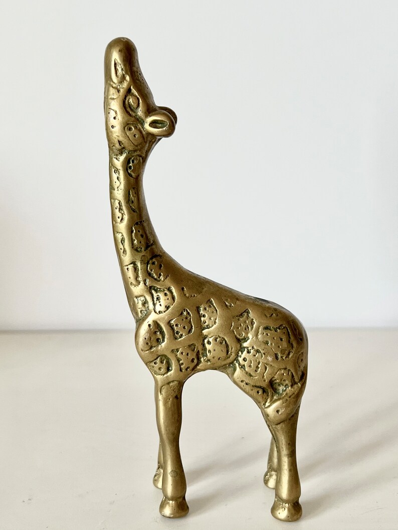 Vintage Brass Giraffe Figurines Brass Giraffe Trio Brass Etsy