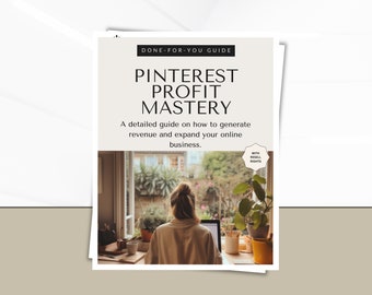 Profit From Pinterest Mastery| Digital Marketing Guide, PLR, Resell, Lead Magnet, Freebie, DFY, Passive Income, ChatGPT Prompts | Ebook