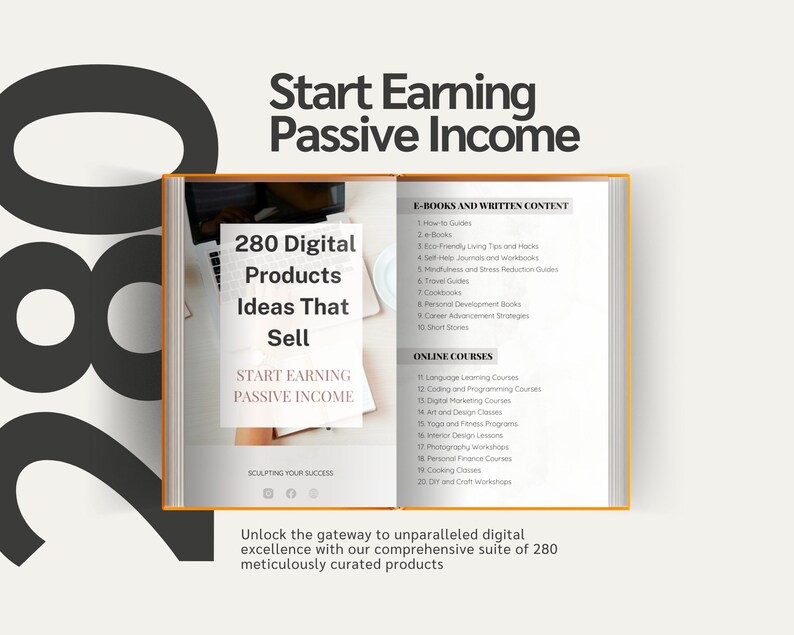 Digital Products Ideas That Sell For Passive Income -Best Seller Ideas List for Small Businesses + Bonus 35-Page Product Planner image 3