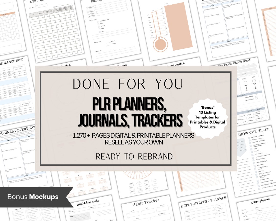 PLR Planner Templates, Create Your Own Planner, Undated Planner PLR Planner Templates, Create Your Own Planner, Undated Planner