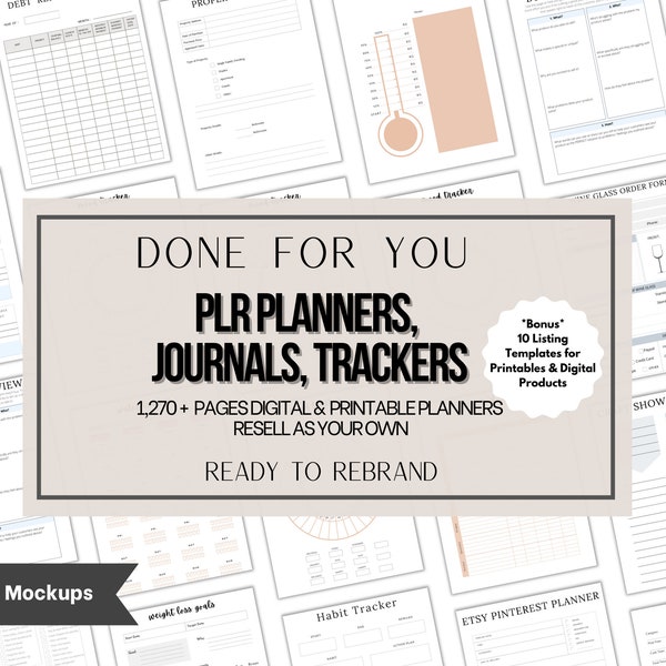 PLR Planner Templates, Create Your Own Planner, Undated Planner Templates, PLR Canva Template, Digital Planner Template