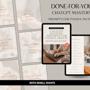 ChatGPT Mastery: Prompts for Passive Profit | Done-For-You Prompts | Passive Income with ChatGPT | Done-For-You | DFY |Lead Magnet | Freebie