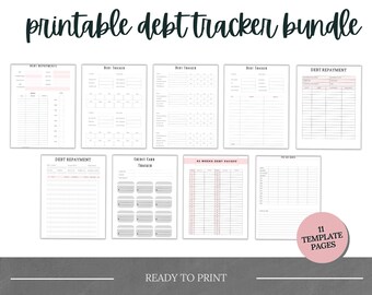 Ultimate Debt Tracker Printable Bundle | 11 Templates for Credit Card, Debt Repayment | Snowball Strategy - Budget & Finance Planner Sheets