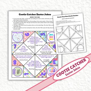 Atrapa piojos, adivino de papel, atrapa piojos de Pascua, atrapa piojos de origami, contador de chistes, descarga instantánea