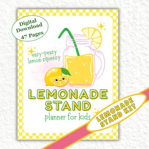 Lemonade Stand, Lemonade Stand Kit, Lemonade Kids Business Planner, Lemonade Stand Banner, Instant Download