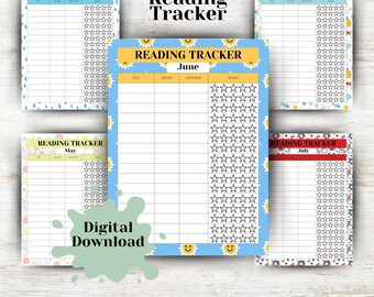 Lesetracker, Lesetagebuch, Klassenzimmer und Homeschooling, Buchtagebuch, Book Tracker, Digital Download