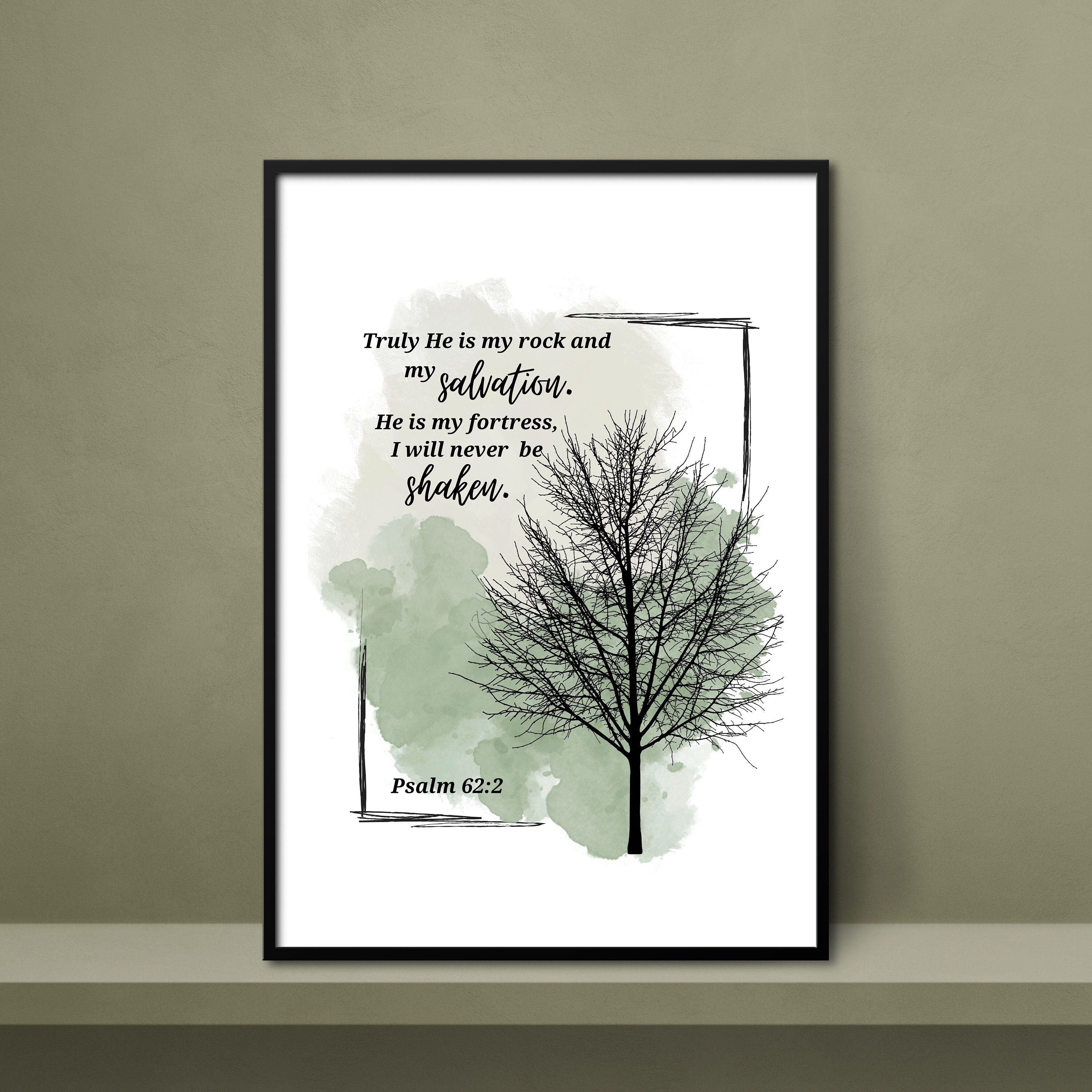 Bible Verse Printable Wall Art, Scripture Printable Art, Sage Green Art ...