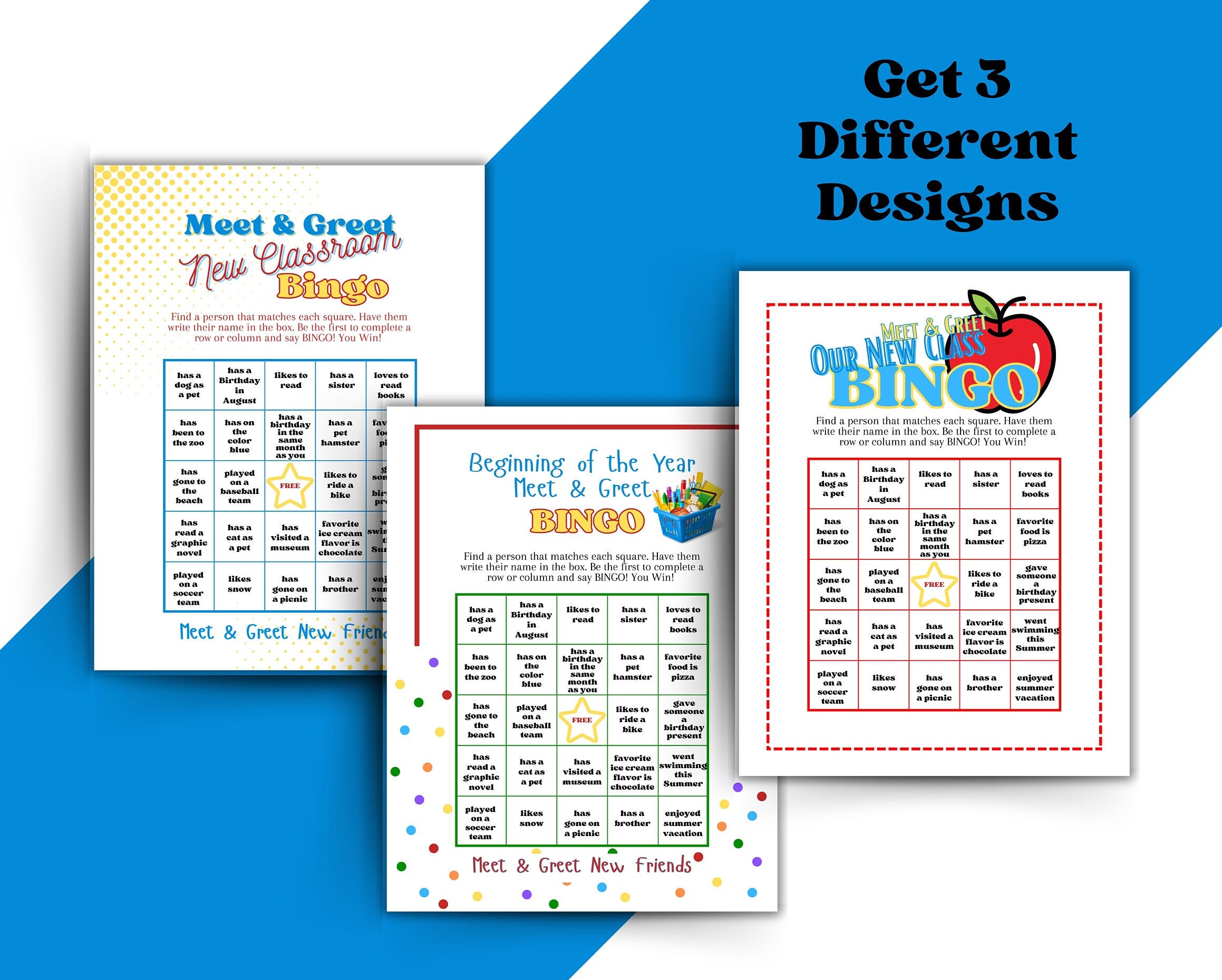 Back to School Bingo, Printable Bingo First Day of School, Find the ...