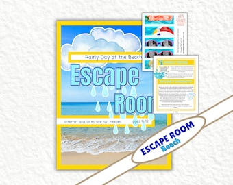 Escape Room, Escape Room for Kids, EscapeRoom, Escape Game, Escape the Room, Escape Room Puzzle, Beach Family Game, Digital Download