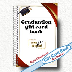 Use When Graduation Gift Card Book, Last Minute Gift for Graduate, Grad Gift Printable, Digital Download