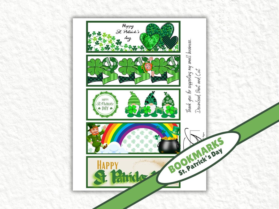 Printable Bookmarks for St. Patricks Day, Pot of Gold Bookmark ...