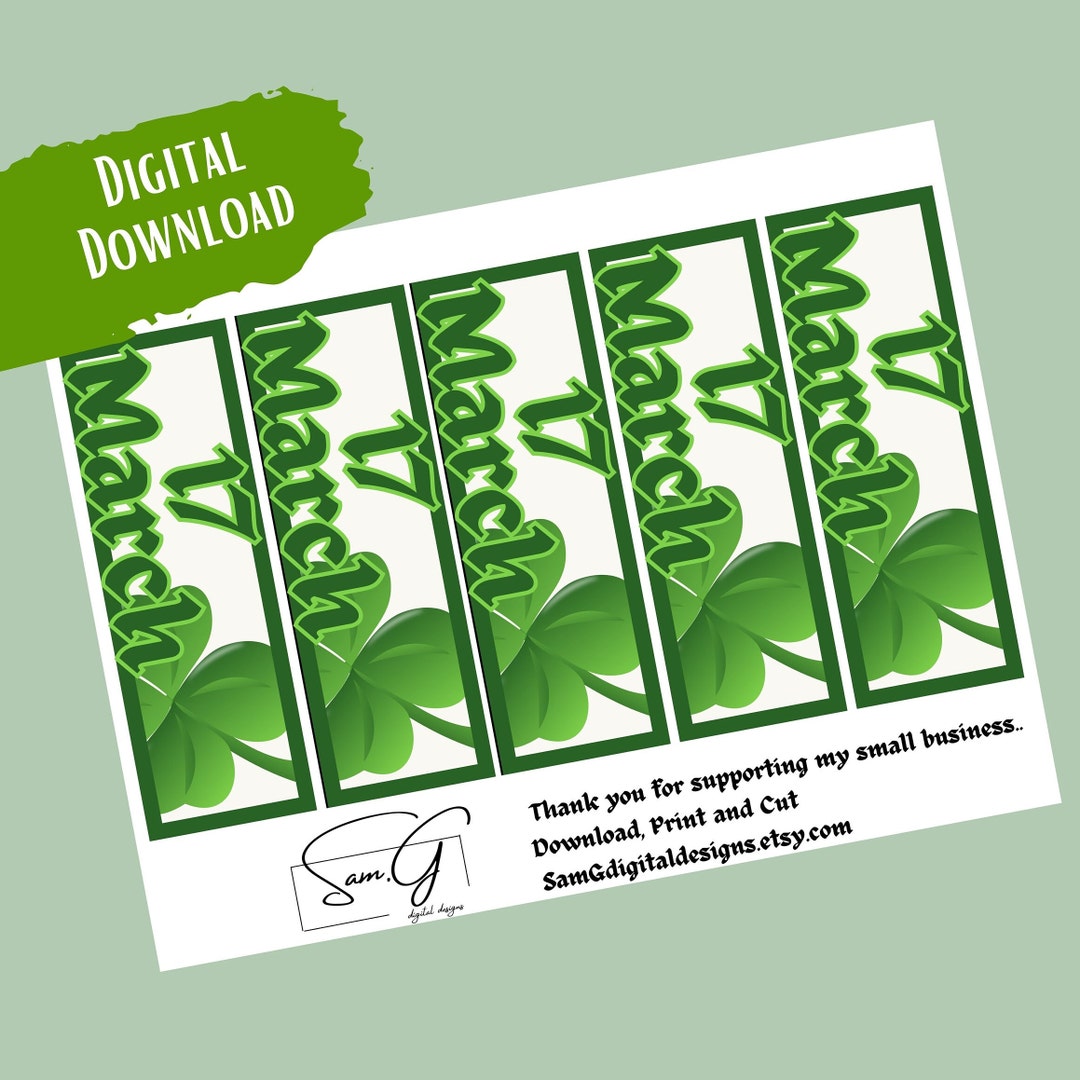 Printable Bookmarks for St. Patrick's Day, Irish Blessing, Bookclub ...