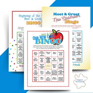 Back to School Bingo, Printable Bingo First Day of School, Find the ...
