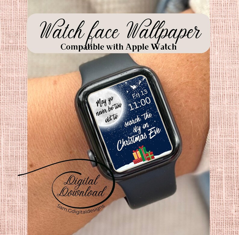 Watch Wallpaper, Christmas Watchface Wallpaper, Smart Watch Wallpaper