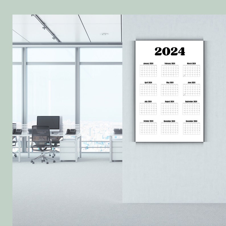 Large Wall Calendar, 2024 Wall Calendar Extra Large, Year at a Glance