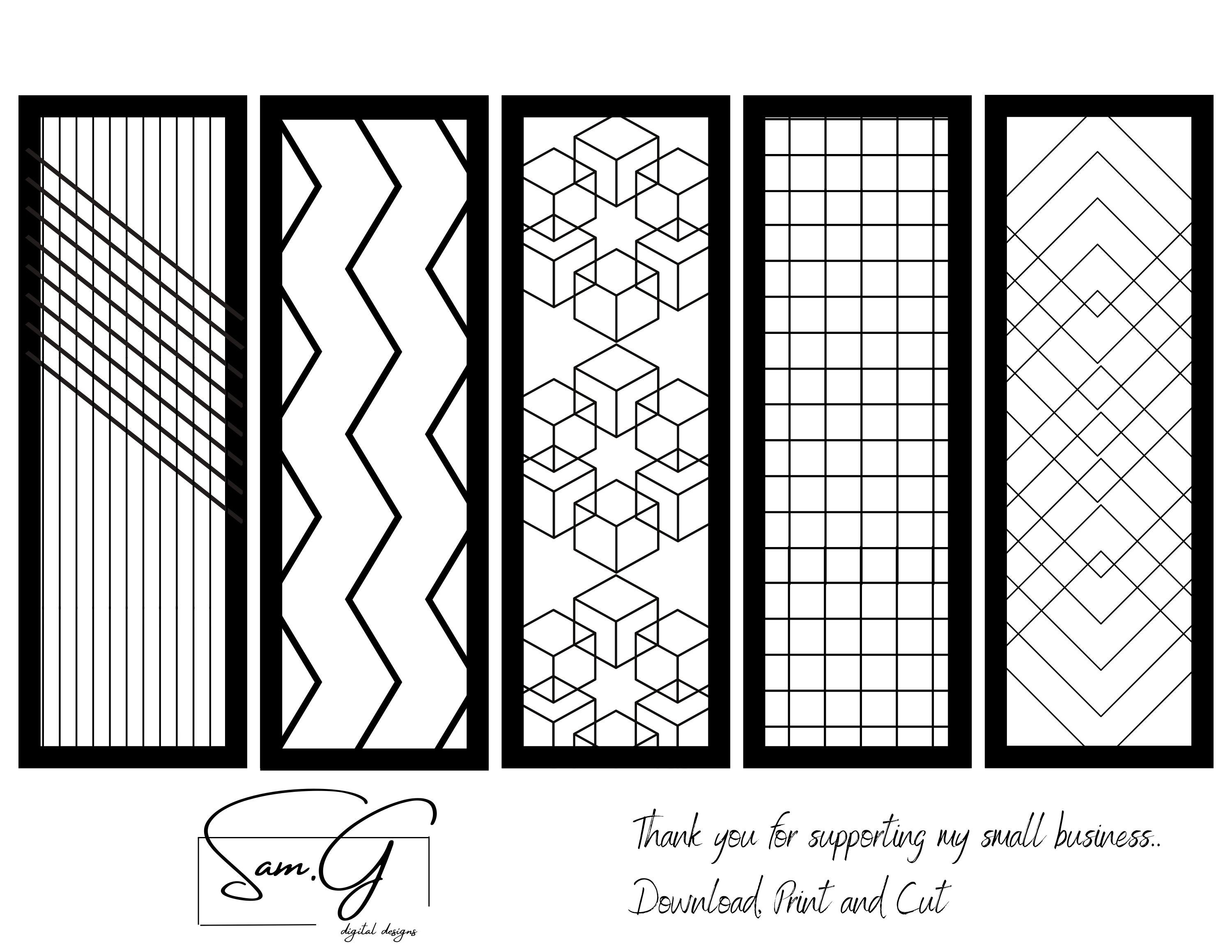 Printable Bookmarks, Coloring Bookmarks Set, Student Calming Coloring ...