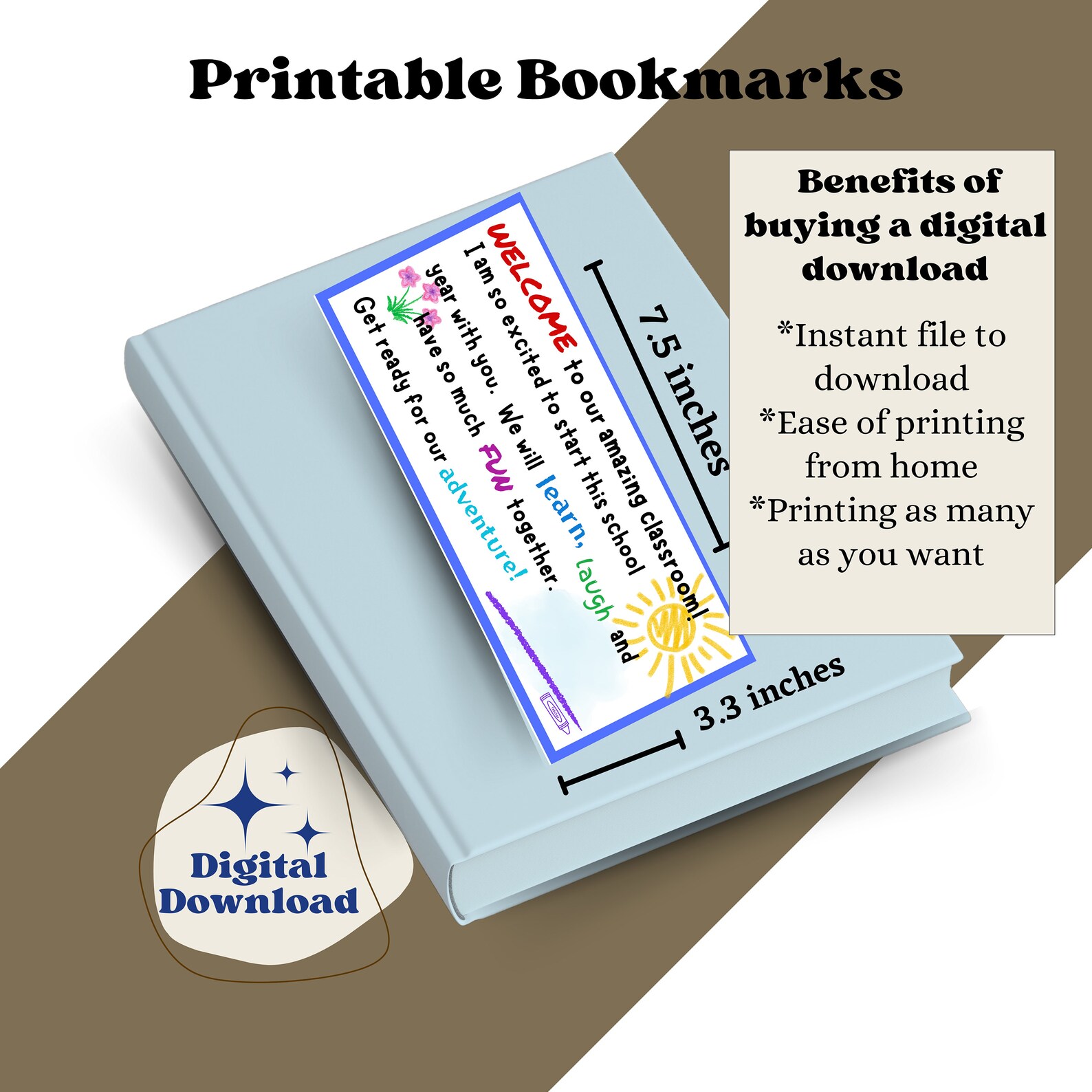 Welcome Back Bookmarks Printable Bookmarks Teacher Welcome to Students Letter, Beginning of ...