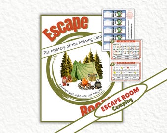 Escape Room, Escape Room for Kids, EscapeRoom, Escape Game, Escape the Room, Escape Room Puzzle, Camping Family Game, Digital Download