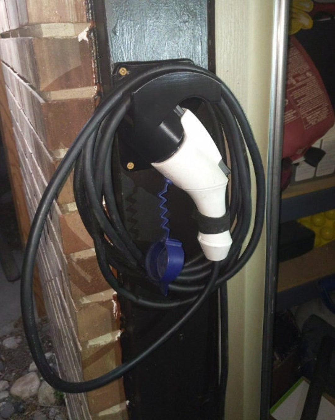 J1772 EV Plug Holder With Cable Storage Electric Car Cable Etsy