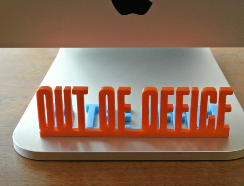 Out of Office Desk Sign in the Office Desk Sign Funny Desk Etsy