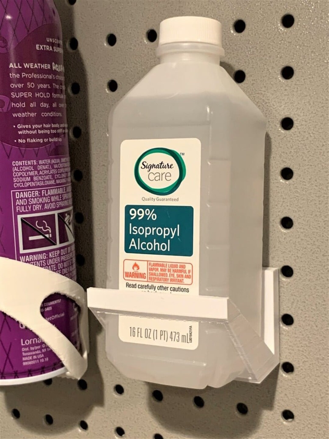 Isopropyl Alcohol Spray Bottle Pegboard Hangers Pegboard Etsy