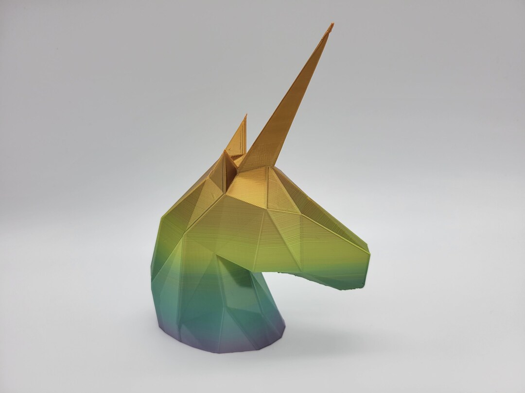 Cute Unicorn Statue Unicorn Figurine Low Poly Unicorn Toy Etsy