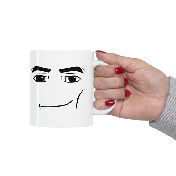 Roblox Man Face Mug 11oz Double Sided Ceramic Mug Gamer Roblox 