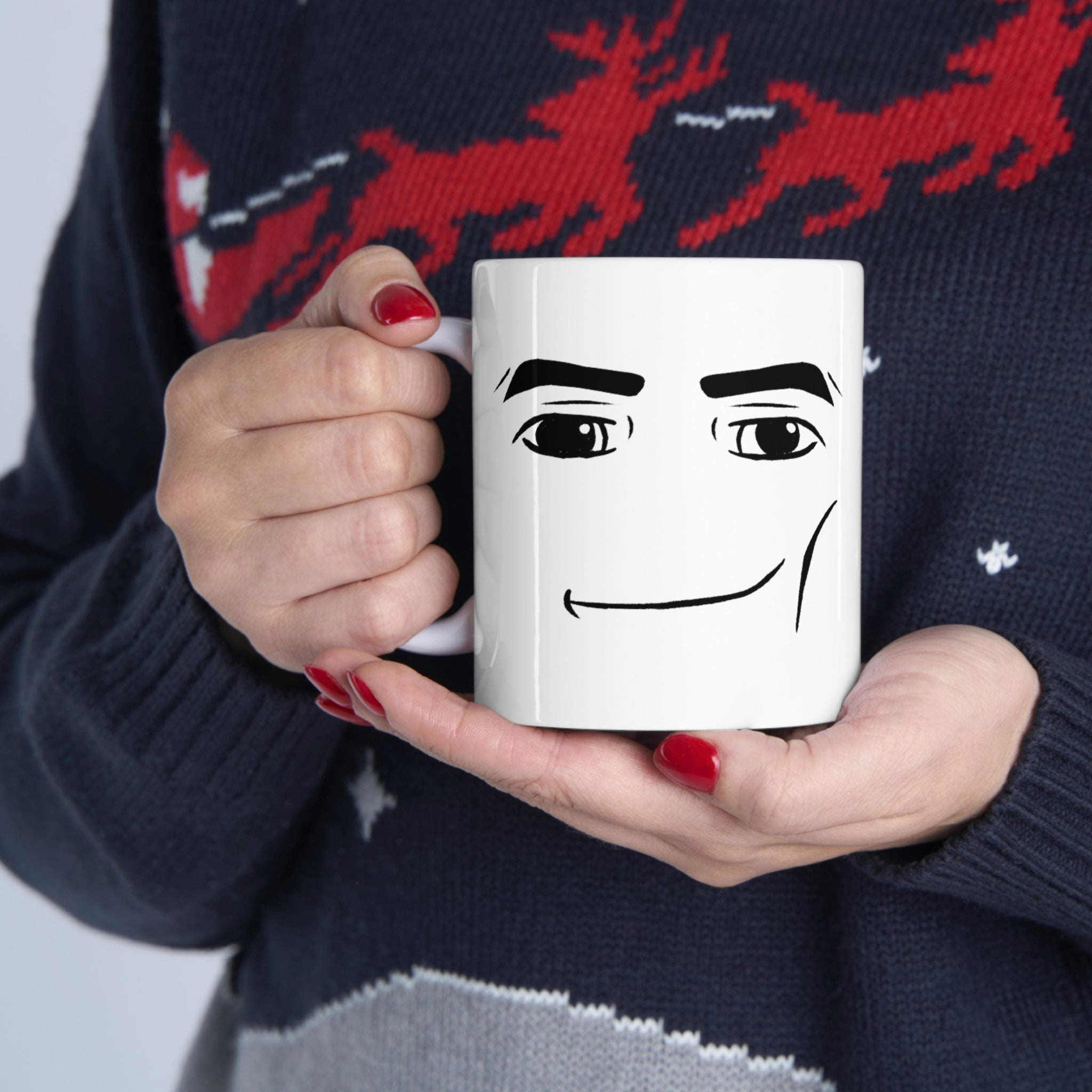 Roblox Man Face Meme Mug Funny Mug Gift Idea for Kids or -  Portugal