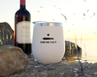 Come and Take It Tumbler | Constitution | Patriotic | 12oz Insulated Copper Vacuum Cup