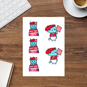 Socialist Cat Sticker sheet