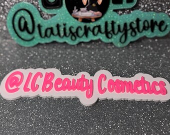 Letrero acrílico personalizado para redes sociales: accesorio fotográfico empresarial