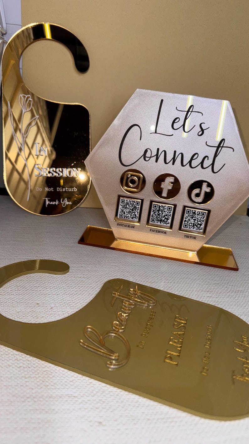 Custom Acrylic QR Code Sign: Business Card Display (7x6 In) - Etsy