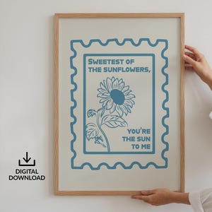 Sun To Me Western Music Lyric Poster: Cowboy Rodeo Art Decor (Digital Download)