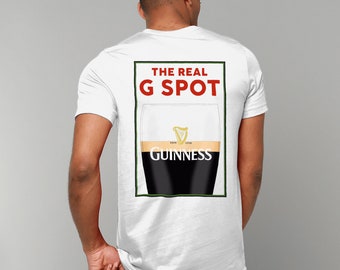 Guinness Vintage T Shirt, Split the G, Funny Tee, Irish Stout Art, Birthday Gift, Present for Boyfriend, Beer Lover shirt Crewneck