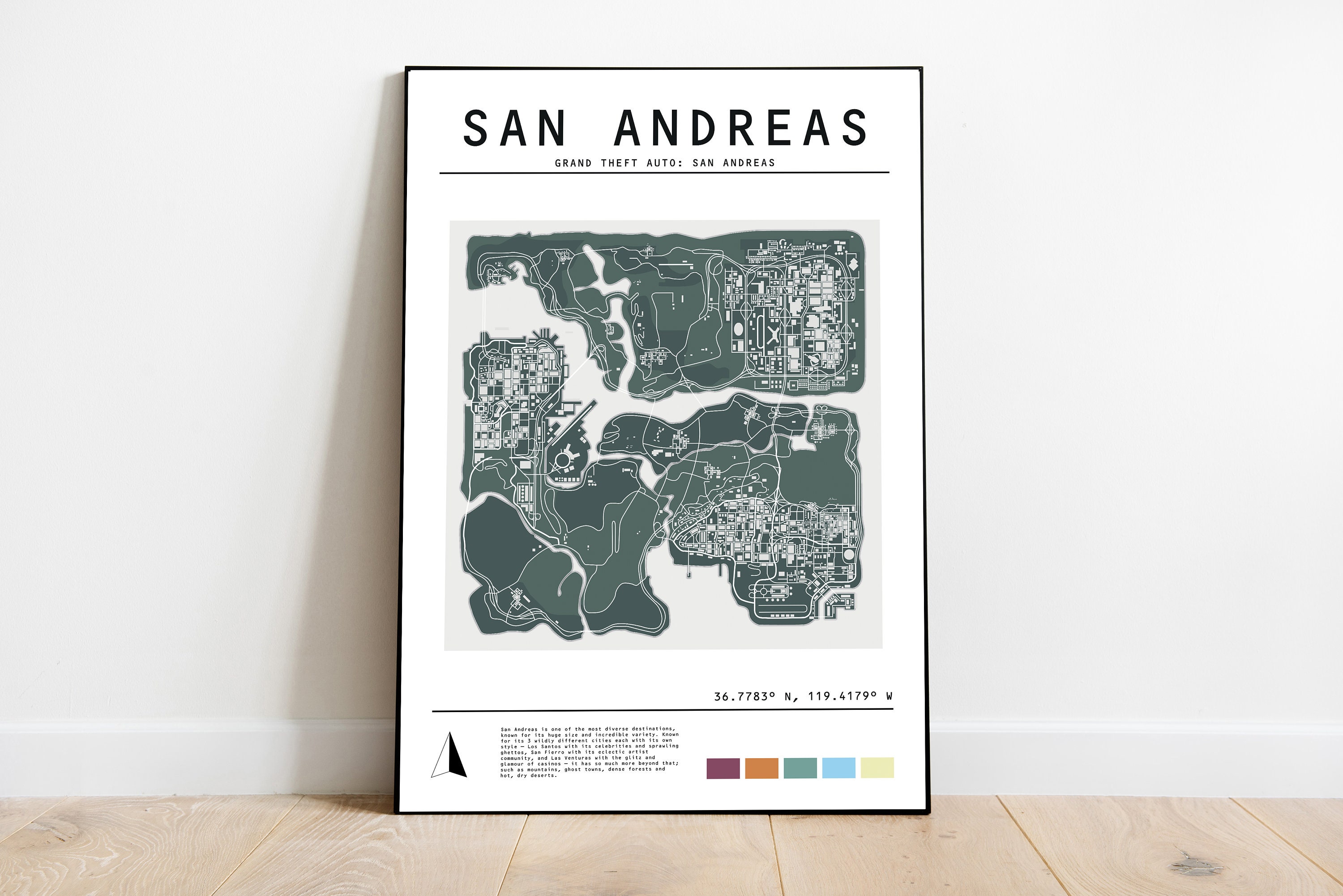 GTA San Andreas Poster GTA San Andreas Wallpapers Custom Game Map