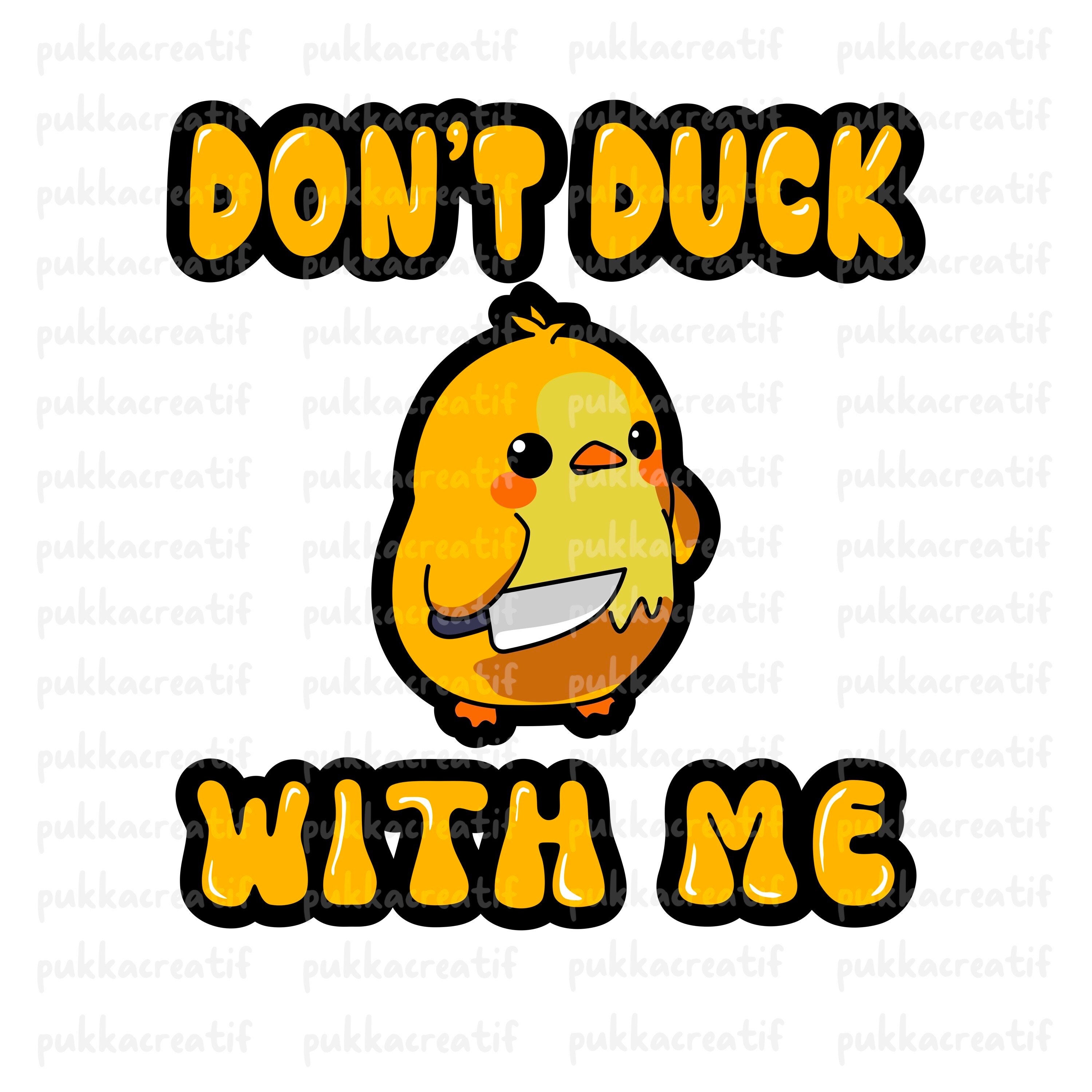 BEKECH Funny Duck Gift For Him Don't Duck With Me Duck Theme Keychain Gift For Duck Lovers Dad Gift Husband Gift Boyfriend Gift Father's Day Gift Duck Dad (silver Don't Duck