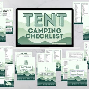 Ultimative Camping Checkliste Bundle PDF Digital druckbare Planer Outdoor Komfort Essentials Camp Ausrüstung Liste Zelt Abenteuer Scout Eltern Truppe