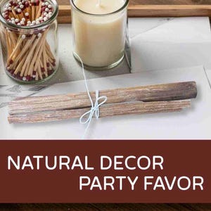 Natural Wood Fire Starter Bundle of 5 | Rustic Wedding Favor, Guest Gift, Fireplace Decor, Eco-Friendly Kindling, Cabin & Farmhouse Style