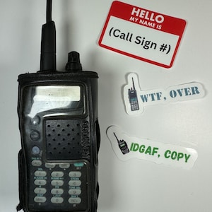 HAM Radio Sticker Amateur Radio Operator Decal Vinyl Radio Enthusiast Sticker Radio Gear Custom Call Number Funny Equipment Label Gift
